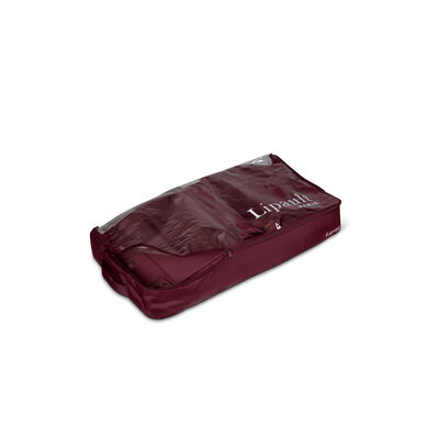 Lipault Foldable Plume Wheeled Duffel, Bordeaux, Packed in Storage Cover